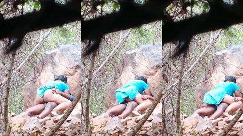 Indian village couple secretly fucking in jungle mms video