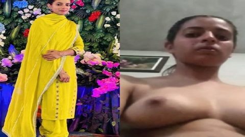Punjabi girl topless video making for boyfriend