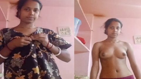 Bhabi stripping nighty video making and nude show