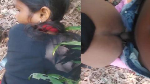 College girl outdoor sex with boyfriend in jungle