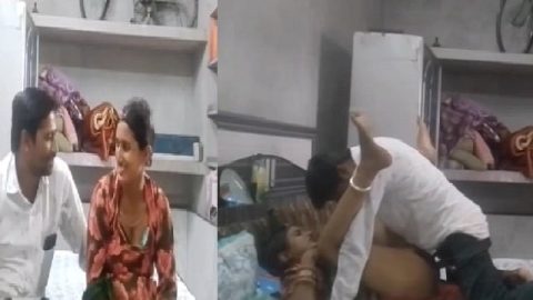 Mature bhabhi pussy fucking by money lender caught on cam