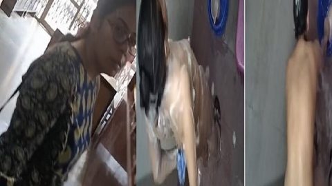 Office colleague naked bathing top angle viral MMS
