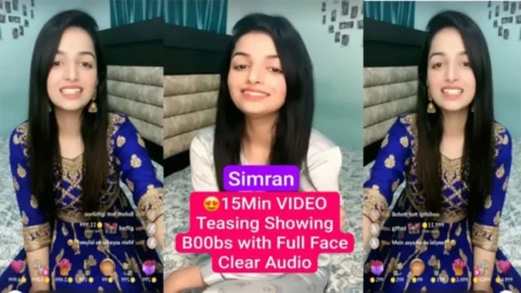 Simran Beautiful Instagram Influencer Premium Live Showing Boobs