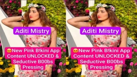 Aditi Mistry New Pink Bikini App Content