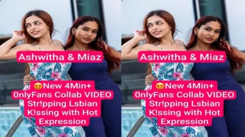 Ashwitha Miaz Lesbian - Stripping Collab Hard MMS
