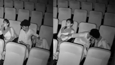 Most Demanded Threesome Fun In Cinema Hall