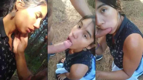 Sexy Indian Girl Prefect Blowjob in Jungle