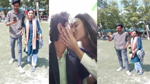Cheater GF Showing Boobs Kissing With Best Friend 2