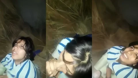 Desi Village Girlfriend Kneeling For A Sloppy Outdoor Blowjob Video MMS