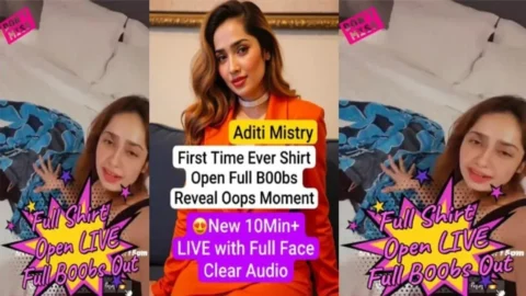 Aditi Mistry First Time Ever Shirt Open Full Boobs Reveal Oops Moment New Live Desi Porn MMS