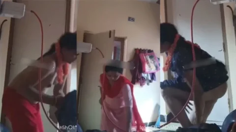 Hot Figure Bhabhi Changing Dress Captured Desi Porn MMS